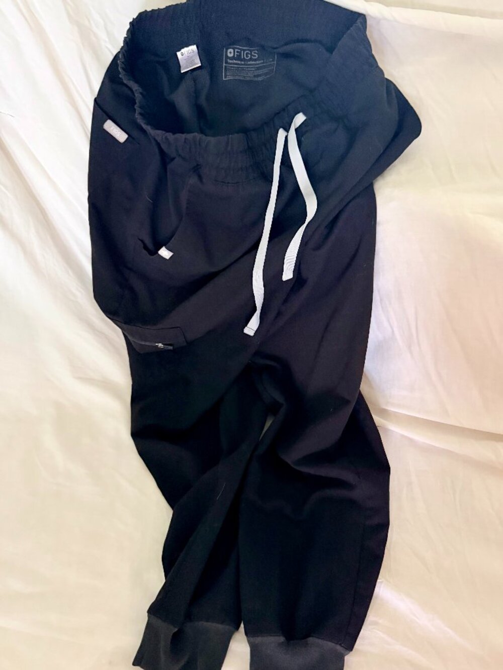 FIGS Zamora Jogger Scrub Pants Black Size L/P Technical Collection